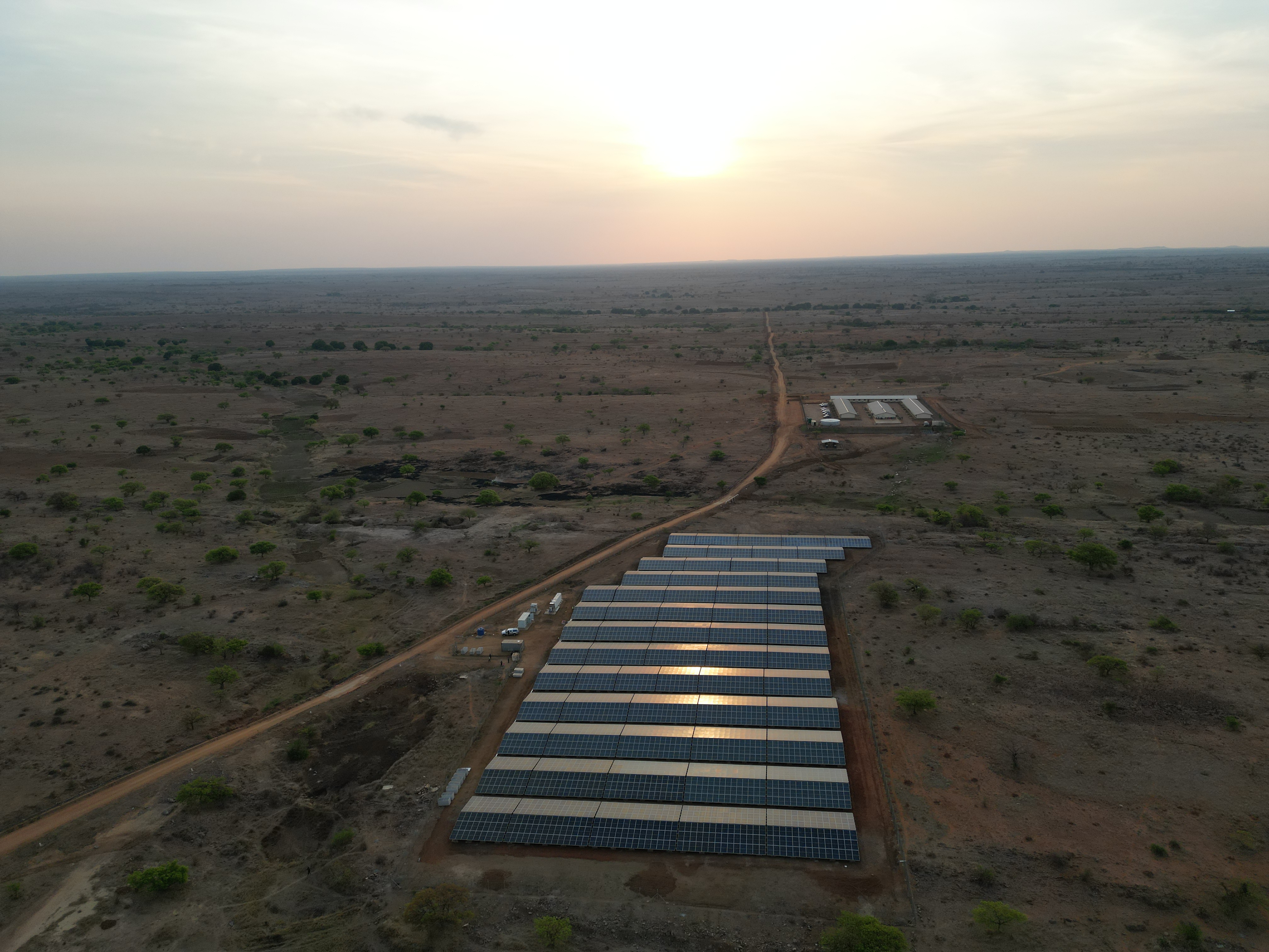 Solar PV array at Molo Graphite mining operation Madagascar