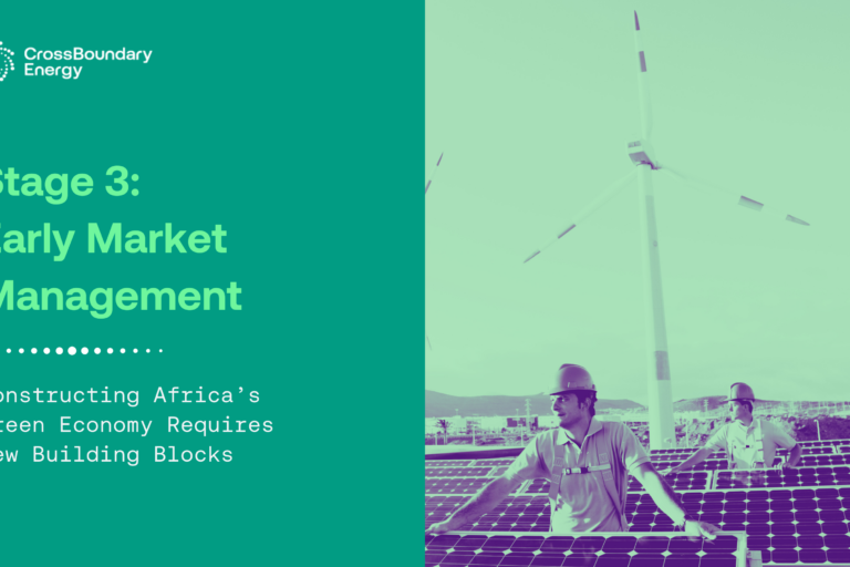 Stage 3: Early Market Management – Constructing Africa’s Green Economy Requires New Building Blocks